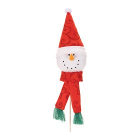 Snowman Pick (Set of 6) 12"H Polyester