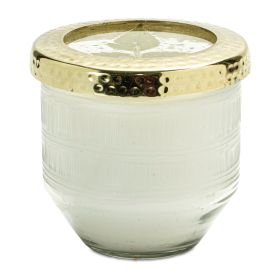 Candle in Glass 4.25"D x 4.25"H Glass/Paraffin/Soy