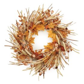 Fall Wreath 25"D Plastic/Paper
