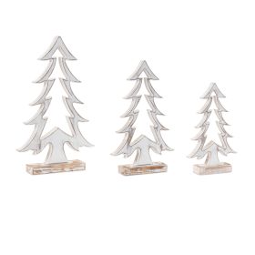 Tree Cut-Out (Set of 3) 11.5"H, 15"H, 18"H Wood