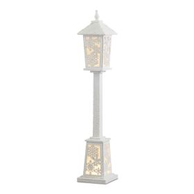Lamp Post 48"H Wood 3 AA Batteries Not Included/USB Cord Included