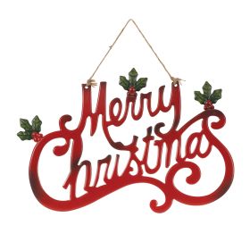 Merry Christmas Sign 19"L x 14"H Iron