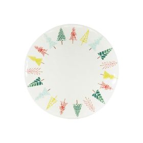 Platter w/Tree Pattern (Set of 3) 11"D Ceramic