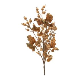 Fall Leaf and Berry Spray (Set of 6) 24"H Polyester