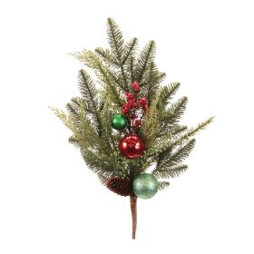 Pine w/Ornament Spray (Set of 2) 33"H Plastic