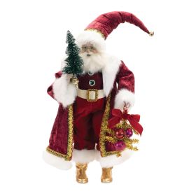 Santa w/Tree 25"H Polyester/Resin