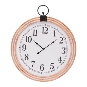 Wall Clock 24"D Wood/MDF 1 AA Battery Not Included