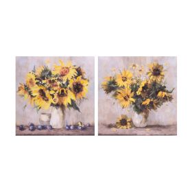 Sunflower Canvas (Set of 2) 23.5"SQ Canvas/MDF