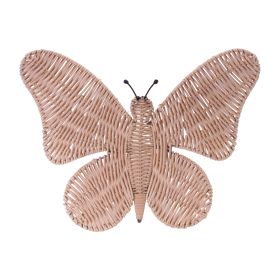 Butterfly 18"L x 14"H Metal/Rattan
