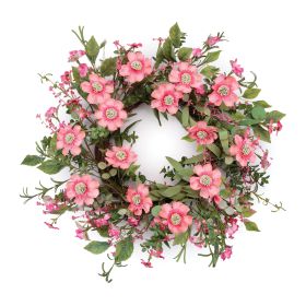 Mixed Scabiosa Wreath 22"D EVA/Polyester