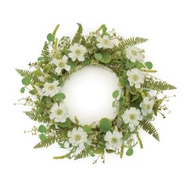 Scabiosa Wreath 22"D Polyester