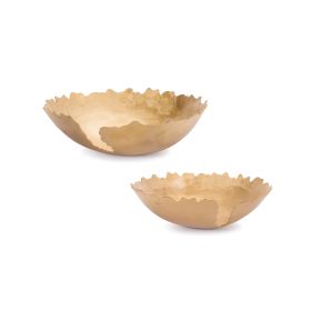 Bowl (Set of 2) 13"D x 4"H, 15"D x 5"H Aluminum