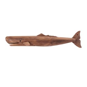Whale Wall Decor 34"L x 7.5"H (Set of 2) Wood