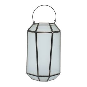 Lantern 6.5"D x 10.75"H Glass/Iron