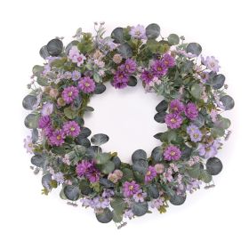 Mixed Floral Wreath 22"D Polyester