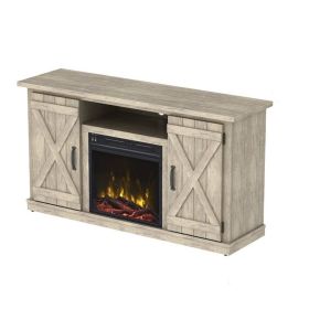 Farm House Electric Fireplace - TV Entertainment Rustic Pine