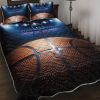 3 Pieces Sports Basketball Quilt Set,Lightweight Boys Teens Men Basketball Court Bedding Set with 2 Pillowcases,Basketball Stadium Bedspread Coverlet