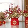 1pc New Year Spring Festival Pot, Artificial Flowers Plants, For New Year Spring Festival - Home, Restaurant, All Tabletop