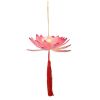 Portable Blossom Lotus Flower Light Lamp with Handle for Chinese Lantern Festival - Pink