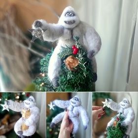 Creative Snowman Felt Jewelry An Unforgettable Christmas Tree Decoration. Holiday, Thanksgiving Day Gift