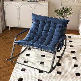 Rocking Chair with Storage, Cushions & Armrests, All-Season Comfort Lounge Recliner, Breathable Ergonomic Lounge Chair for Bedroom, Living Room, Pati