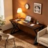 Simple Heavy-Duty Computer Desk 55 Inch Writing Study Table Desk for Home Office