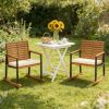 Outdoor rocking chair set of two, terrace rocking chair, garden chair, cream white (only two chairs)