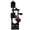 Gothic Cat Tree with 2 Cat Condos and Coffin Bed for Indoor Cats