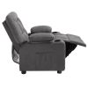 Kids Recliner Chair, Toddler Lounger with Cup Holders & Pockets, 107° to 126° Adjustable Back, Breathable Polyester Upholstery Reclining Sofa with Fo