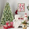 5FT Christmas Tree with 200 Warm White LED Lights â€“ 694 PVC & Hard Needle Tips, 51 Pine Cones, Hinged Branch Design, Sturdy Metal Stand â€“ Full Rea