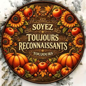 CIFbuy 1pc 8x8in Autumn Harvest 2D Flat Round Sign, "" Harvest 2D Flat Round Sign, Flat Round Sign