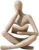 Decor Thinker Statue - Abstract Art Reading Thinker Sculpture Figurine Aesthetic