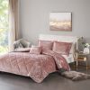 King/Cal King Velvet Duvet Cover Set with Throw Pillow