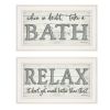 Trendy Decor "Bath Relax" Framed Wall Art, Modern Home Decor for Living Room, Bedroom & Farmhouse Wall by Susie Boyer