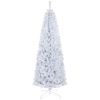 HOMCOM 6ft Pencil Christmas Tree, Unlit Artificial Christmas Tree Slim Douglas Fir W-Realistic Branches 618 Tips