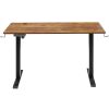 Height Adjustable Desk, 47.2 x 23.6 in, 3-Key Modes Electric Standing Desk, Whole Piece Desk Board, Sturdy Dual Metal Frame
