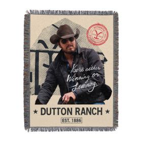 Yellowstone Winning Or Learning. Woven Tapestry Throw Blanket