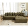 [NEW ARRIVED] [VIDEO PROVIDED] Oversized Two-Piece Couches, L Shaped Sofa, Corduroy, Right Chaise Daybed,with Armrests,Eight Throw Pillows,Corner Sofa