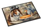 NEW Basset Hound Fall Kitchen Pumpkins Doormat Front Door Mat Indoor Outdoor Rugs for Entryway, Non Slip Washable Low Pile, 18H X 27W