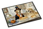 NEW Golden Retriever Fall Kitchen Pumpkins Doormat Front Door Mat Indoor Outdoor Rugs for Entryway, Non Slip Washable Low Pile, 18H X 27W
