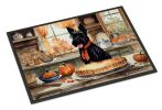 NEW Scottish Terrier Fall Kitchen Pumpkins Doormat Front Door Mat Indoor Outdoor Rugs for Entryway, Non Slip Washable Low Pile, 18H X 27W