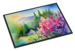 NEW Idaho Syringa in Watercolor Doormat Front Door Mat Indoor Outdoor Rugs for Entryway, Non Slip Washable Low Pile, 18H X 27W
