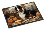 NEW Bernese Mountain Dog Fall Kitchen Pumpkins Doormat Front Door Mat Indoor Outdoor Rugs for Entryway, Non Slip Washable Low Pile, 18H X 27W