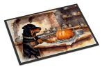 NEW Rottweiler Fall Kitchen Pumpkins Doormat Front Door Mat Indoor Outdoor Rugs for Entryway, Non Slip Washable Low Pile, 18H X 27W