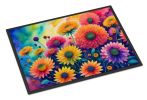 NEW Chrysanthemums in Color Doormat Front Door Mat Indoor Outdoor Rugs for Entryway, Non Slip Washable Low Pile, 18H X 27W