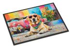 NEW Yellow Labrador Hippie Dawg Doormat Front Door Mat Indoor Outdoor Rugs for Entryway, Non Slip Washable Low Pile, 18H X 27W