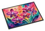 NEW Orchids in Color Doormat Front Door Mat Indoor Outdoor Rugs for Entryway, Non Slip Washable Low Pile, 18H X 27W