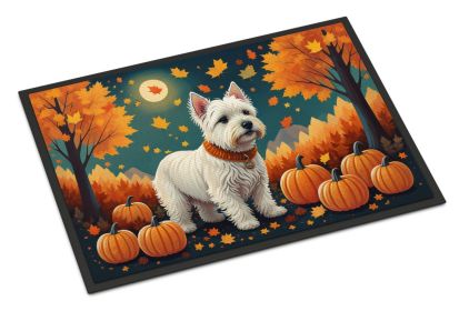 NEW Westie Fall Doormat Front Door Mat Indoor Outdoor Rugs for Entryway, Non Slip Washable Low Pile, 18H X 27W