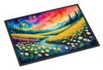 NEW Buttercups in Color Doormat Front Door Mat Indoor Outdoor Rugs for Entryway, Non Slip Washable Low Pile, 18H X 27W