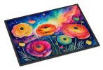 NEW Ranunculus in Color Doormat Front Door Mat Indoor Outdoor Rugs for Entryway, Non Slip Washable Low Pile, 18H X 27W